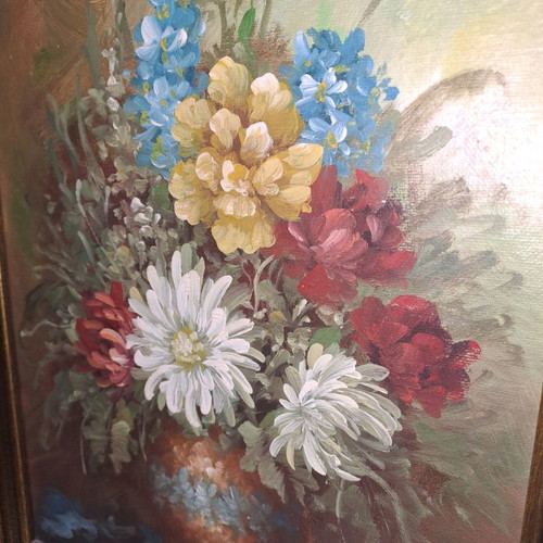 Small Loro painting with signature, size 33x27