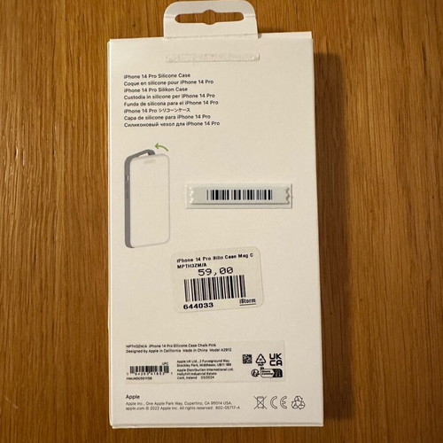 Apple iPhone 14 Pro protective case new, silicone pastel pink