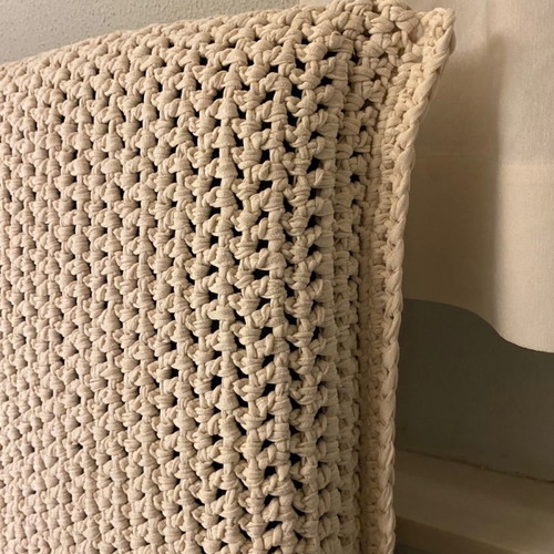 Knitted handmade bed headrest cover new, custom dimensions