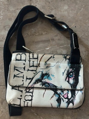 L.A.M.B crossbody bag like new, white multicolor