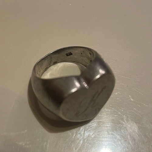 Silver heart ring used, size 7 with K hallmark