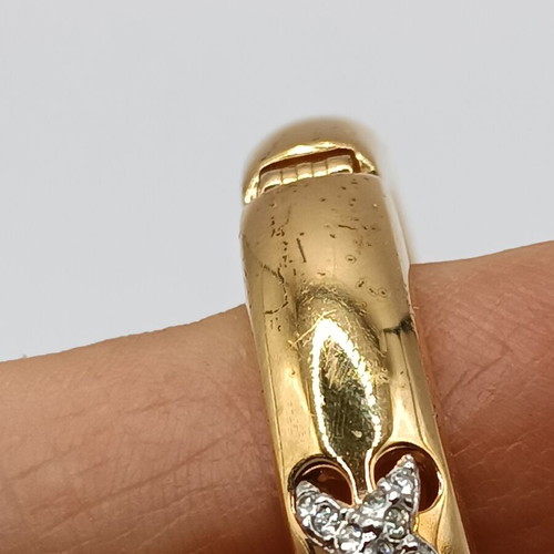 Swarovski vintage gold bracelet with crystals used