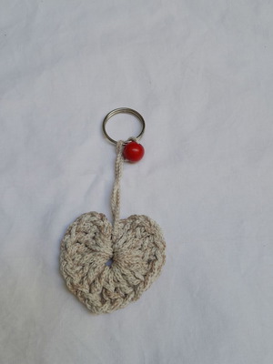 Charms handmade keychain gray