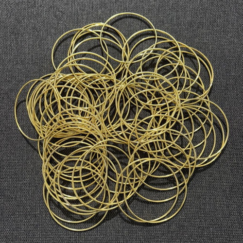 Gold rings 10 cm for wedding favors, pack of 60