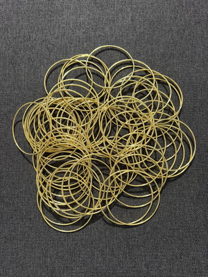 Gold rings 10 cm for wedding favors, pack of 60