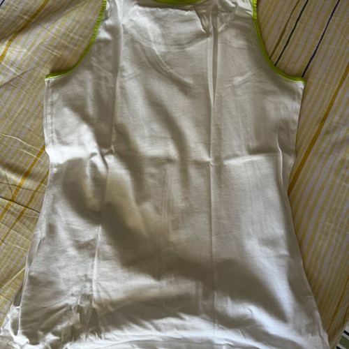 Adidas cotton shirt like new, white and green, sizes M and L