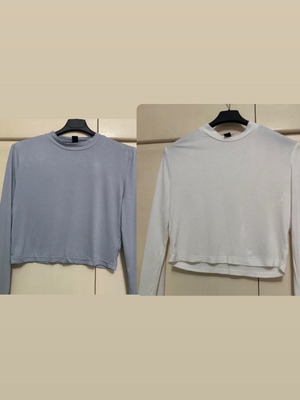 Shein crop tops new, size L, white, set of 2