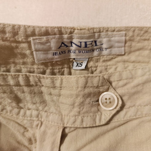 Anel beige linen shorts, safari style, size S
