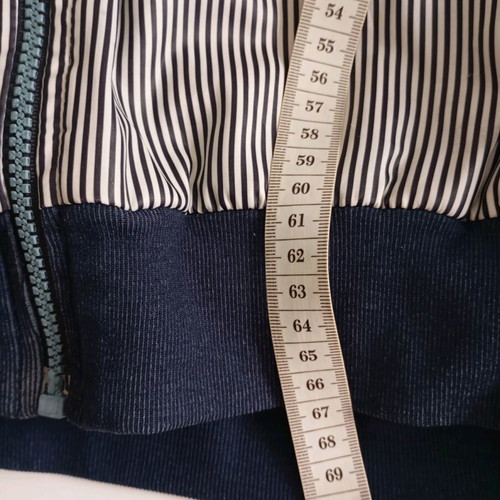 Lacoste women's jacket used, size L, striped with cotton lining