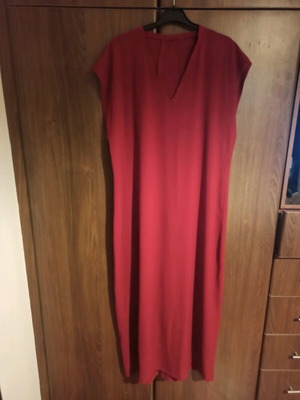 Dress burgundy red like new with back slit