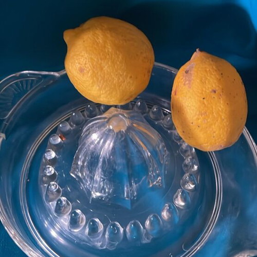 Glass lemon squeezer old piece new