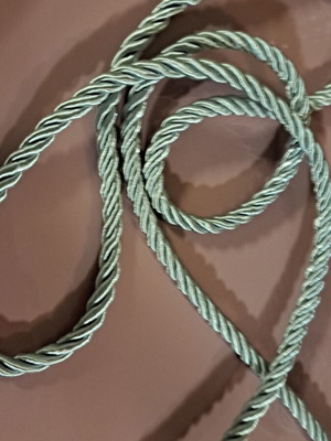 Silver cord 3 meters 9mm new, 3-strand