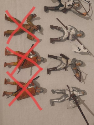 Simba medieval collectible figures used, knights and archers set