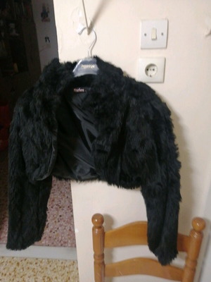 Marlen women's fur jacket size Large like new, black