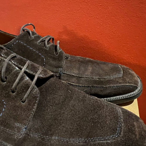 GANT suede shoes used, brown with blue stitching, size 42