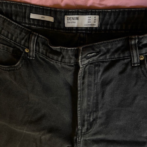 Mom fit black jeans Bershka like new, size XL