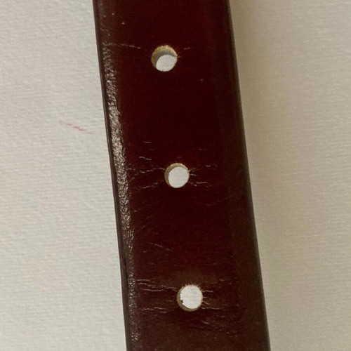 H&M women's belt like new, burgundy-brown with gold buckle