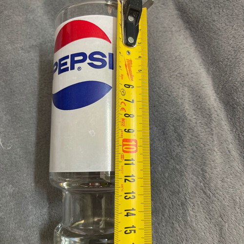 Pepsicola 70s glass used, 335 ml, made in USA