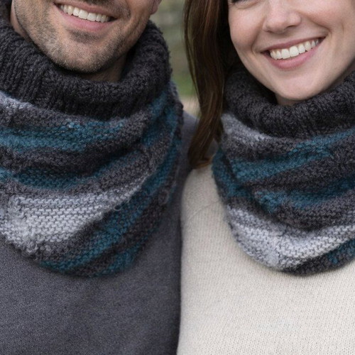 Knitted neck scarf handmade, new, unisex