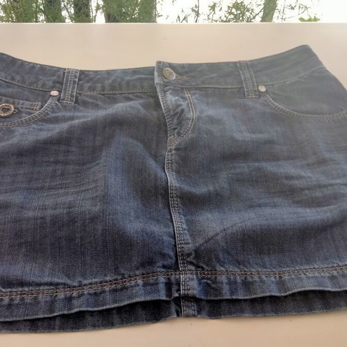 Vintage Lynne Y2K low-rise mini denim skirt Mandy, like new, size L