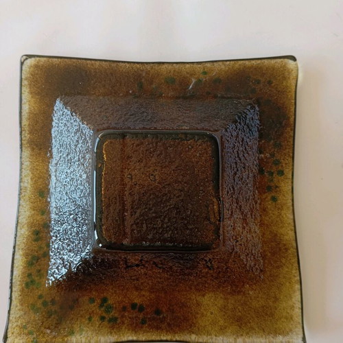 Handmade decorative glass piece new with fusing technique