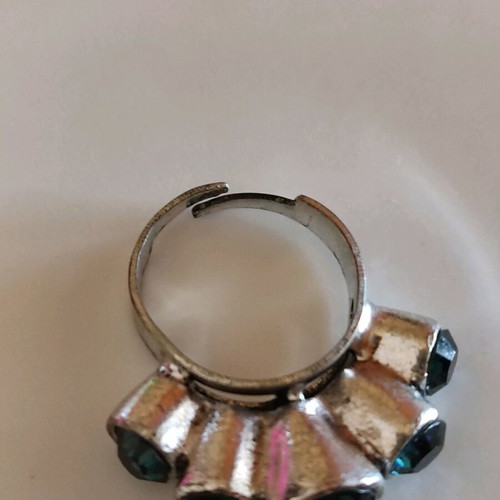 Ring with green and blue stones like new