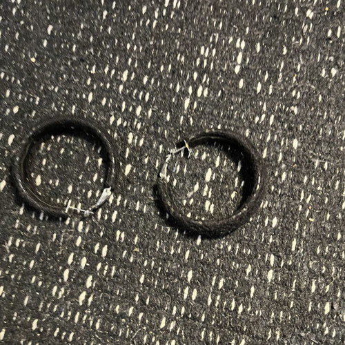 Women's hoop earrings black with fuzzy velvet texture like new