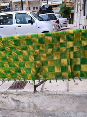 Υφαντό πράσινο σαν καινούργιο 225x95