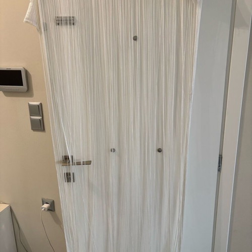 Curtain door fringe white like new 240x137 cm