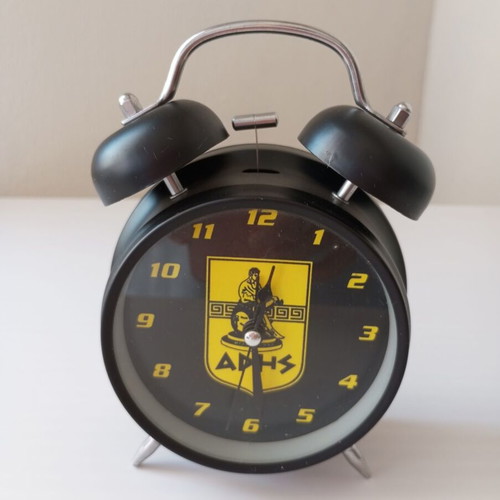 Aris F.C. Retro Twin Bell Style Alarm Clock new, analog, tabletop
