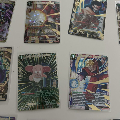 20 golden foil Dragon Ball trading cards