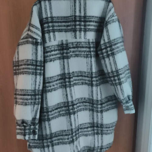 Tally Weijl Checked Overshirt Medium like new, black and white