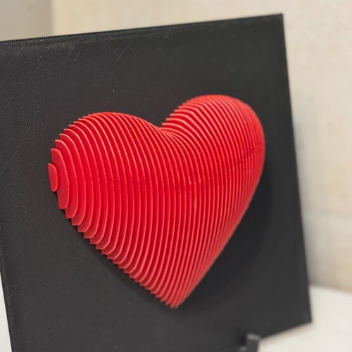 Wall Art Layered Heart 18 x 18 cm
