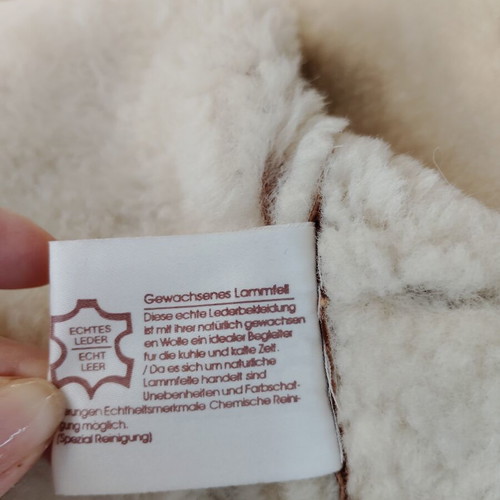 Shearling genuine leather women's coat like new, tan color