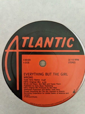 Everything But The Girl Wrong 12" βινύλιο μεταχειρισμένο, ηλεκτρονική