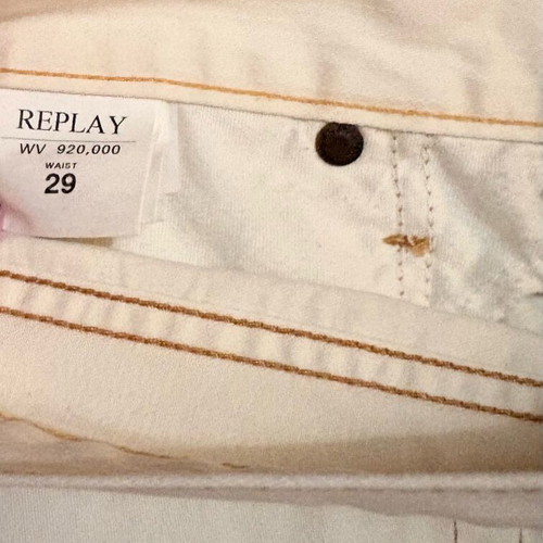 Replay off white mini skirt like new, size 29