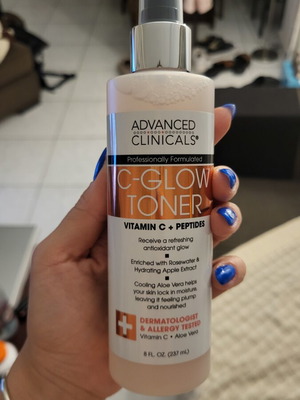 C-Glow Toner by Advanced Clinicals 237ml new with vitamin C and peptides