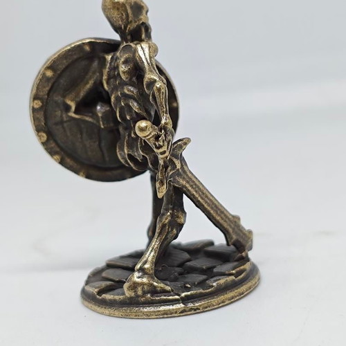 Bronze Skeleton Warrior Miniature like new