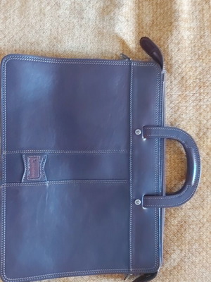 Roncato leather briefcase new, brown