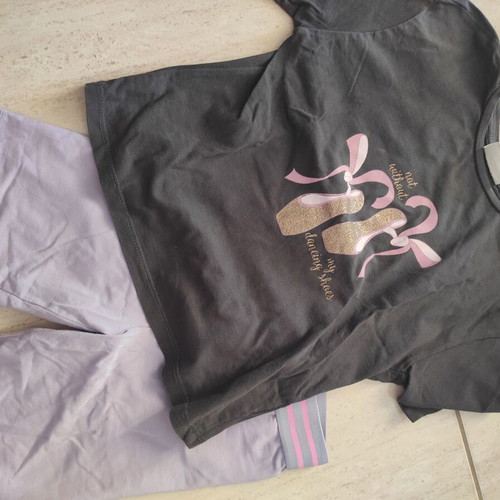 Lc Waikiki girls' set with blouse and leggings, like new, size 7