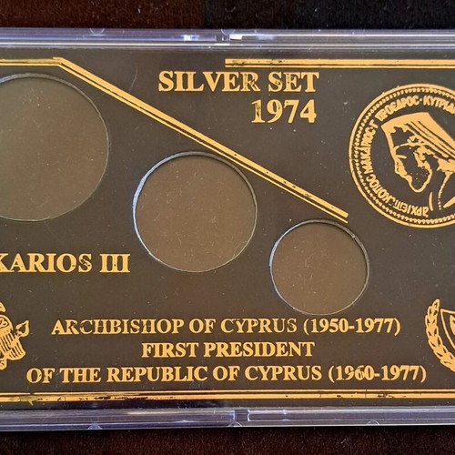 Plexiglass case for silver Makarios coins new, luxury