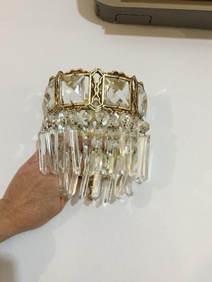 Wall lights used, set of 4 with Murano crystals