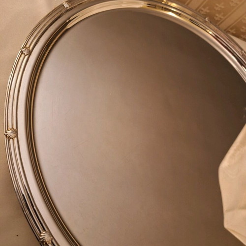Labridi Round Silver-Plated Serving Platter New 40cm
