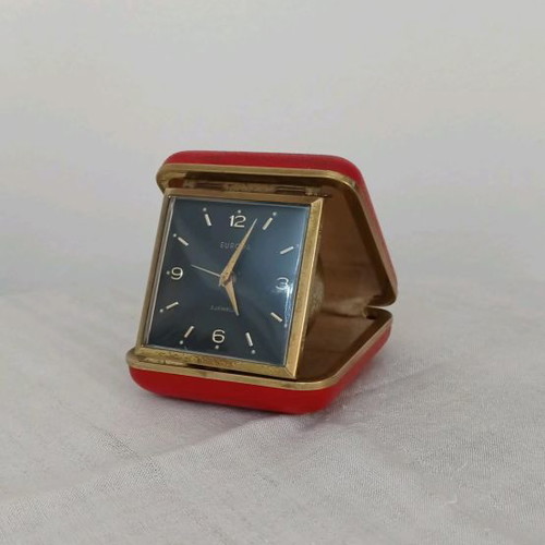 Europa travel clock used, German