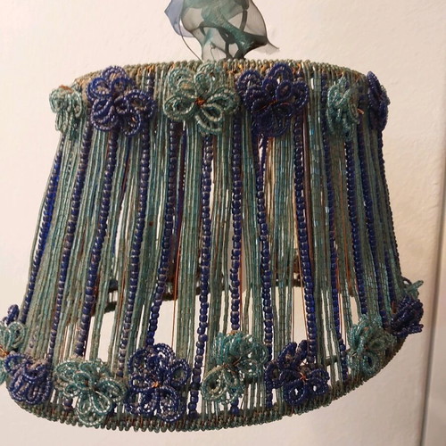 Handmade ceiling light like new, very nice color