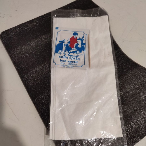Vintage restaurant napkins, toothpicks, and wipes new