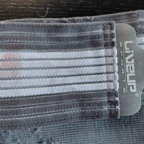 Liveup Sports elastic knee pads pair used with adjustable straps
