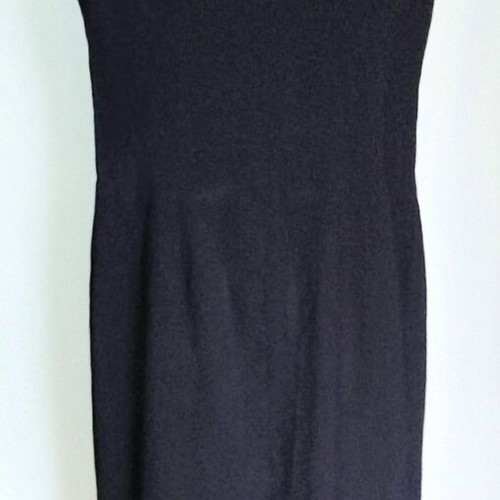 Chiffon dress Burda model navy blue L XL like new
