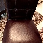  Τραπεζαρία vegen με έξι δερμάτινες καρέκλες