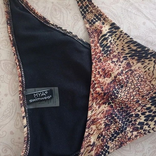 M&S bikini Brazil style, brown and black, size M